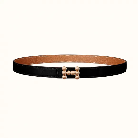 爱马仕/Hermes Bubbles belt皮带扣&双面皮腰带24毫米 H081665CDZ2-H052150CABV090
