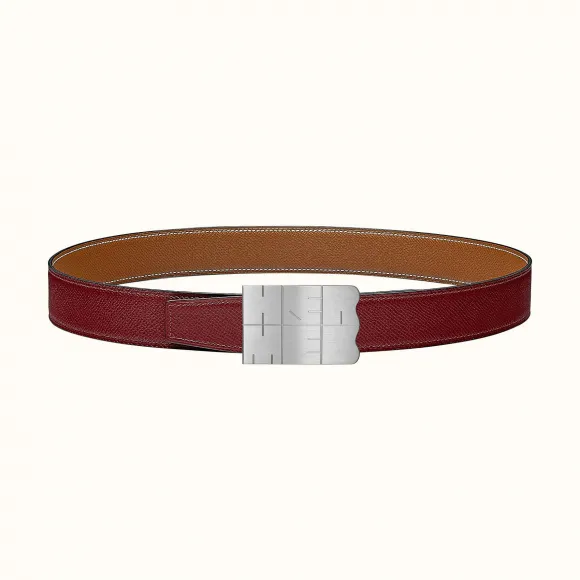 爱马仕/Hermes Typo皮带扣&双面皮腰带32毫米 H081751CB86-H075394CAAC105