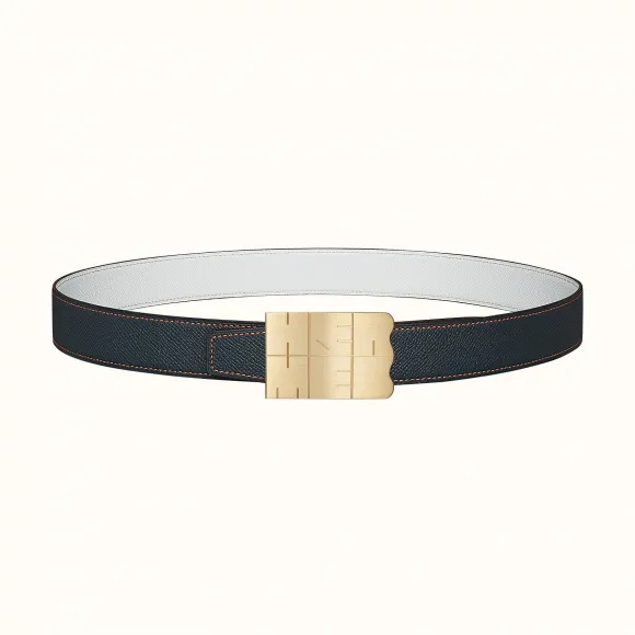 爱马仕/Hermes Typo皮带扣&双面皮腰带32毫米 H081751CUZ3-H075394CABB100
