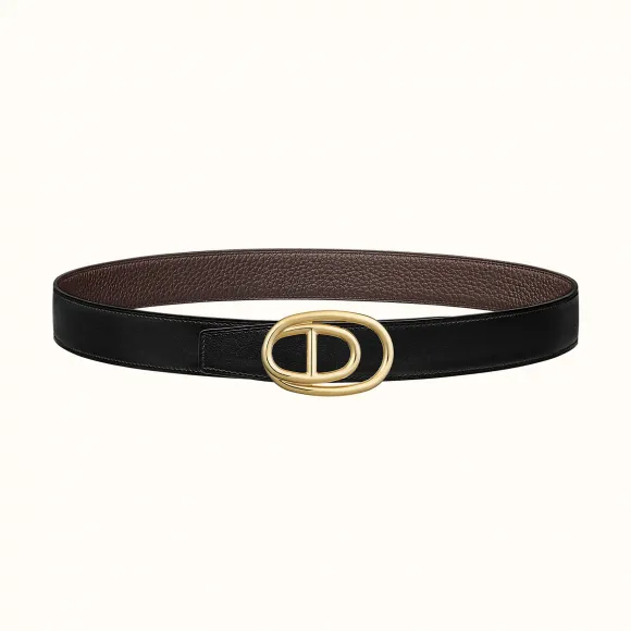 爱马仕/Hermes Odyssee皮带扣&双面皮腰带32毫米 H081754CP2K-H073967CAAB120
