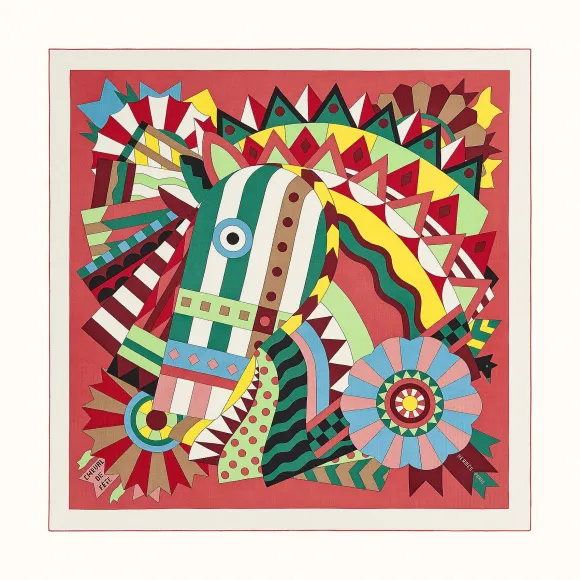 爱马仕/Hermes “庆典骏马”140厘米披肩 H243748S-26