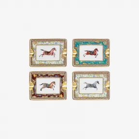 爱马仕/Hermes  “东方骏马”4件套迷你烟灰缸 P009478P