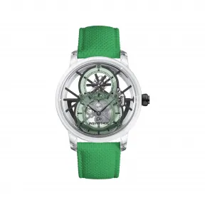 雅克德罗/Jaquet Droz 骷髅镂空陀飞轮腕表 (Tourbillon Skelet Skull) 42 MM 合成蓝宝石水晶表壳. 18K白金防水管和护轴 自动机械机芯 男表 J0135270231