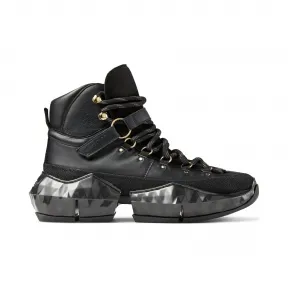 Jimmychoo/吉米周 黑色反绒皮拼牛皮登山靴  DIAMONDHIKEFODC000074