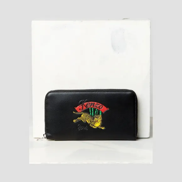 凯卓/Kenzo 黑色 钱包 老虎跳皮钱包 F865PM705L42.99.TU