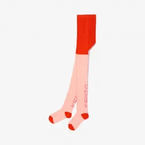 凯卓/Kenzo 女孩 浅粉色 连裤袜 徽标连裤袜 L96P94018F04.30.2730