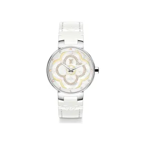 路易威登/Louis Vuitton Tambour Moon Divine White 腕表，35毫米 QBBB36