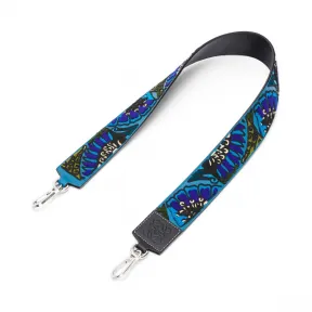 罗意威/Loewe Floral Embroidered StrapPeacock Blue 103.50.S58