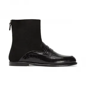 罗意威/Loewe Sock Boot Loafer黑色 453.19.266