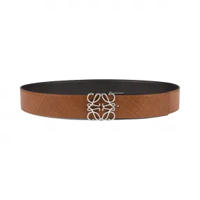 罗意威/Loewe Anagram Belt 4Cm Adj/Rev海军蓝/黑色/金属灰 526.88.016