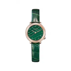罗拉玫瑰/Lolarose Tea-time系列绿色皮带孔雀石腕表 LR2301