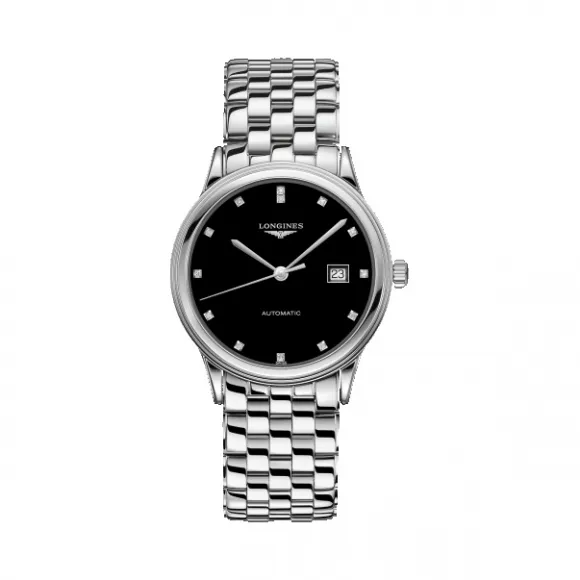 浪琴/Longines 精钢 黑色 自动机械机芯 手表 L4.984.4.57.6