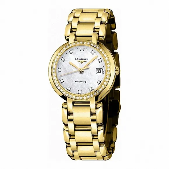 浪琴/Longines 心月系列 自动机械 18K金 镶钻 女表 L8.113.7.87.6