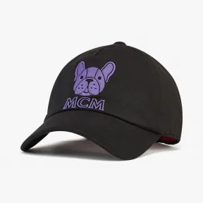 MCM M PUP狗狗Logo鸭舌帽 MECCSSX01BK001