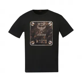 MCM 男士黄铜铭牌T恤 MHT8AMM01BK00L