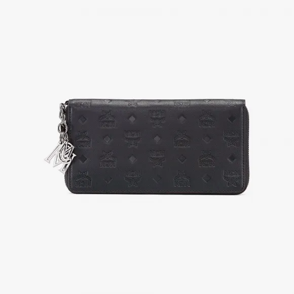 MCM 会标皮革 Klara 拉链钱包 MYL9SKM11BK001