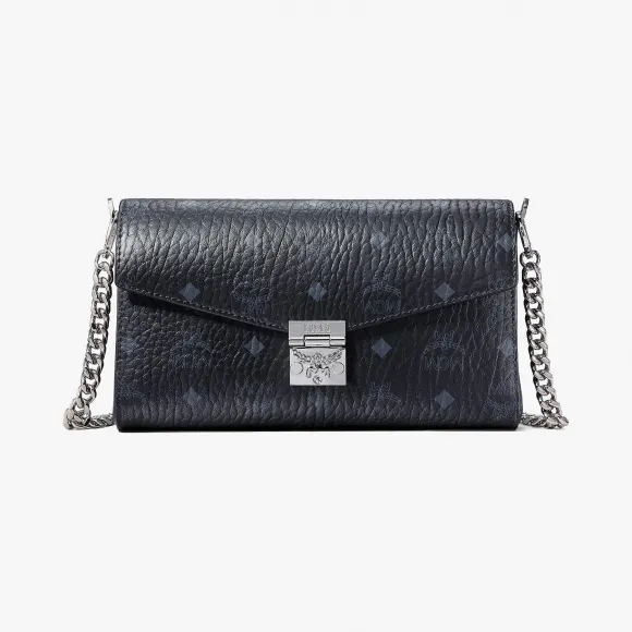 MCM Visetos皮革Millie斜背包 MYZ9SME05BK001
