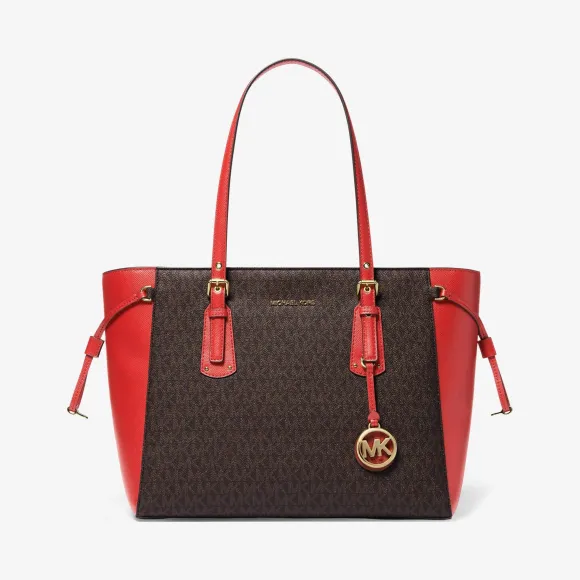 迈克高仕/Michael Kors 女士 Voyager 中号老花托特包 30F8GV6T8B626