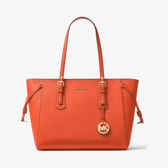 迈克高仕/Michael Kors Voyager 中号斜纹皮革托特包 30H7GV6T8L-0804