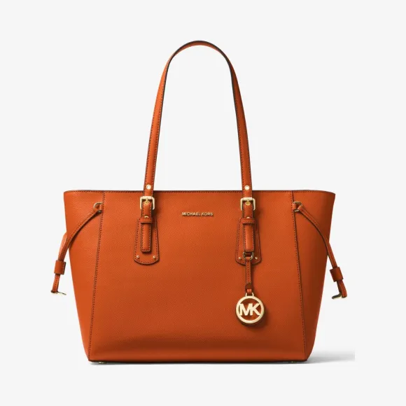 迈克高仕/Michael Kors Voyager 中号斜纹皮革托特包 30H7GV6T8L-0806