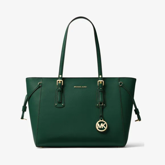 迈克高仕/Michael Kors Voyager 中号斜纹皮革托特包 30H7GV6T8L-2582