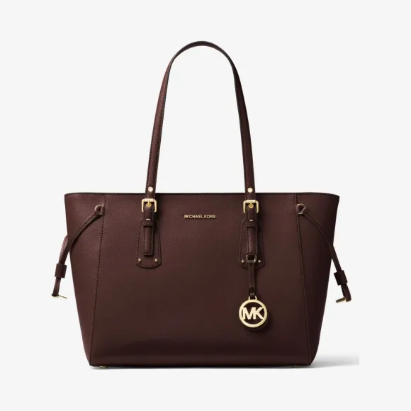 迈克高仕/Michael Kors Voyager 中号斜纹皮革托特包 30H7GV6T8L-2770