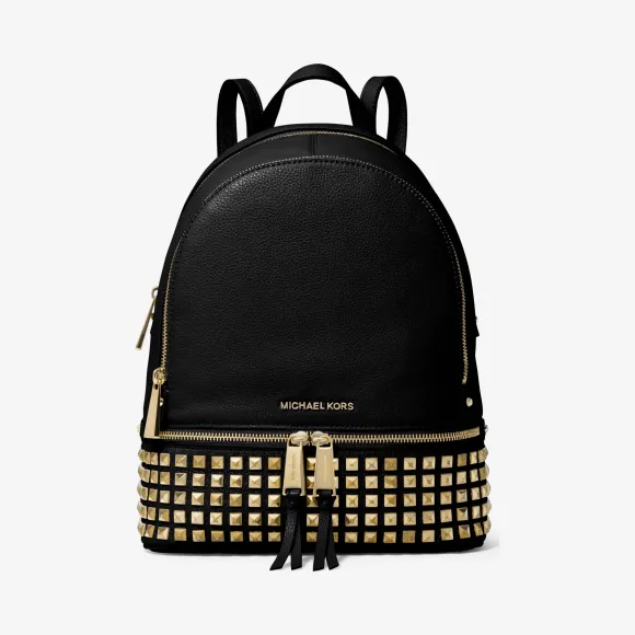 迈克高仕/Michael Kors 女士 Rhea Zip 中号铆钉双肩包 30S5GEZB5L001