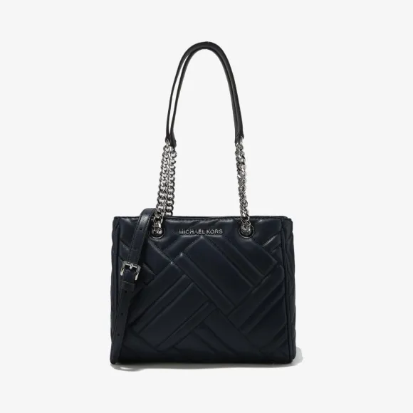 迈克高仕/Michael Kors  海军蓝 Peyton 中号皮质托特包
