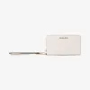 迈克高仕/Michael Kors  纯白色 Jet Set Travel 中号拉链手机包