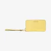 迈克高仕/Michael Kors  黄色 Jet Set Travel 中号拉链手机包