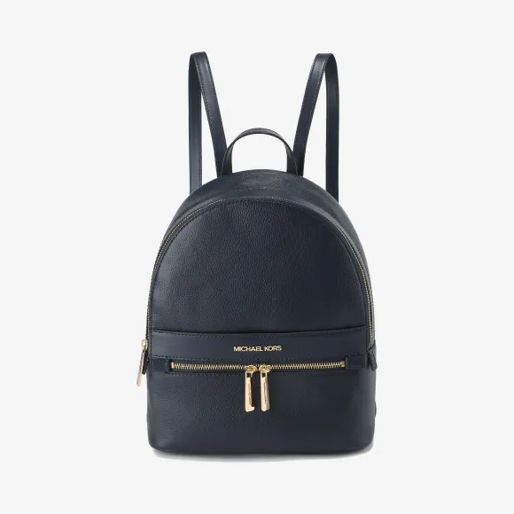 迈克高仕/Michael Kors  海军蓝 Kenly 中号皮质双肩包