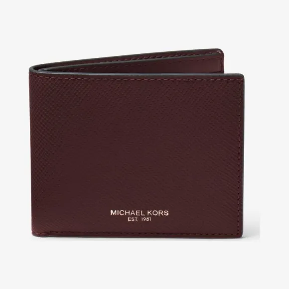 迈克高仕/Michael Kors Harrison Crossgrain 皮革修身双折钱包 39F5LHRF5L-0635