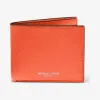 迈克高仕/Michael Kors Harrison Crossgrain 皮革修身双折钱包 39F5LHRF5L-2156