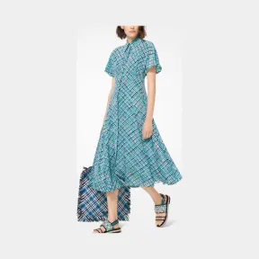 迈克高仕/Michael Kors Windowpane Crushed 双绉衬衫裙 447ZKM120A-0405