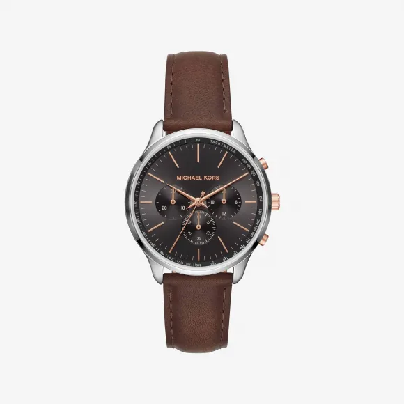 迈克高仕/Michael Kors 男士 Sutter 皮质腕表 MK8722200