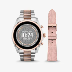 迈克高仕/Michael Kors Gen 6 Bradshaw Pav 双色智能手表和徽标表带套装 MKT5137-0991
