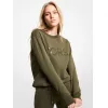 迈克高仕/Michael Kors 徽标有机棉混纺运动衫 MS1501I23G-1805