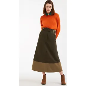 麦丝玛拉/Max Mara kaki 喇叭裙 5106029906001