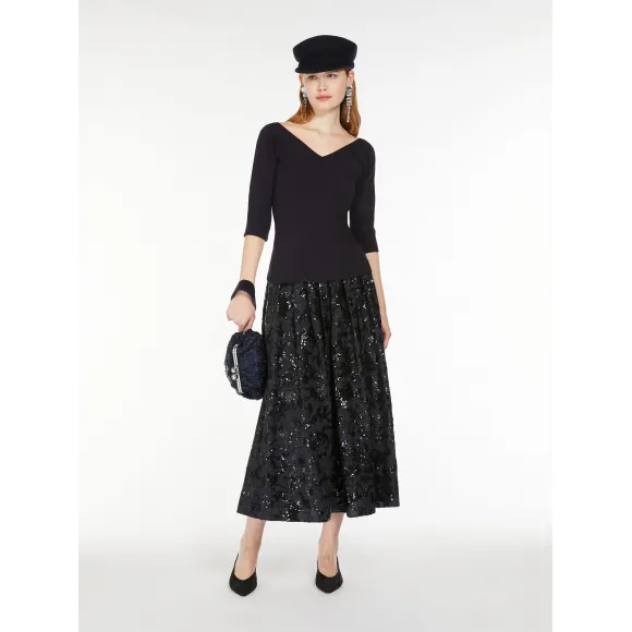 麦丝玛拉/Max Mara [名称] 棉质亮片喇叭裙 5106104106001