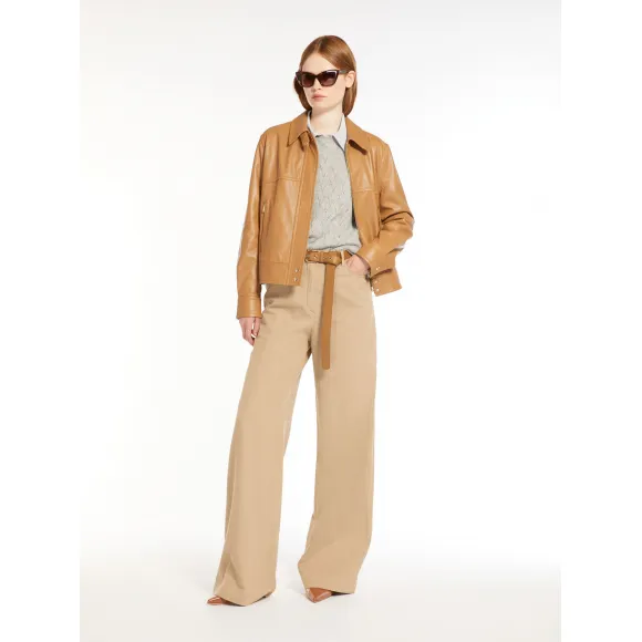 麦丝玛拉/Max Mara 【钴色】棉麻斜纹布长裤 6131084106002