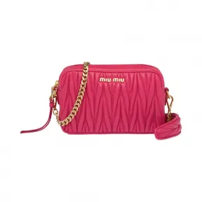 缪缪/Miu Miu 软羊革相机包 5BH118_N88_F01BK