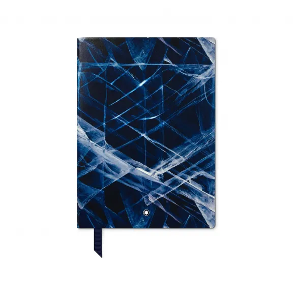万宝龙/Montblanc MB129459-中号笔记本#163，万宝龙大班冰川系列，蓝色横纹