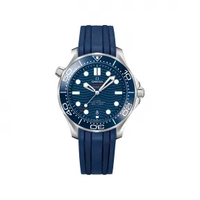 欧米茄/Omega 海马系列 蓝色橡胶表带 自动机械 蓝胶 男表210.32.42.20.03.001