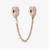 潘多拉/Pandora Shining Elegance Safety Chain, PANDORA Rose? & Clear