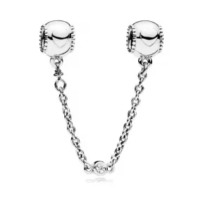 潘多拉/Pandora 925银浮雕爱心安全链796457CZ-05