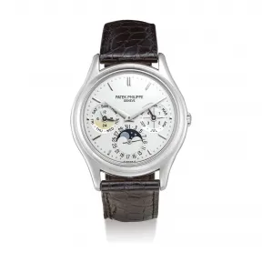百达翡丽/Patek Philippe  37MM 18k白金 自动机械 男表 3940-1G-001