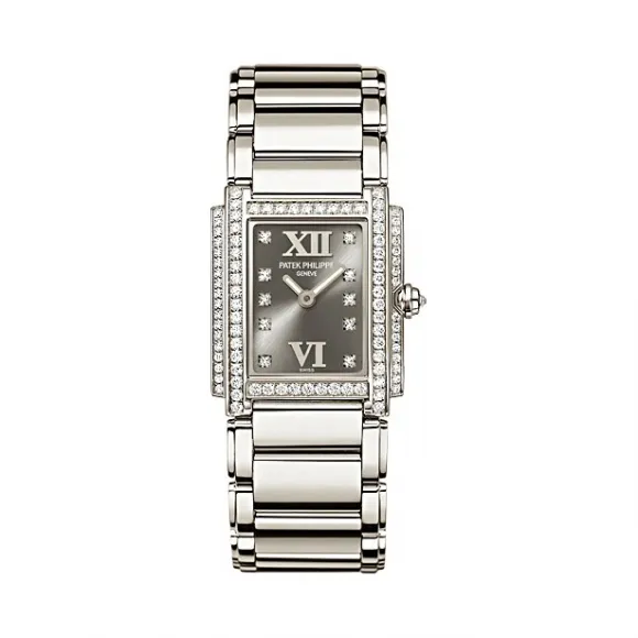 百达翡丽/Patek Philippe TWENTY 4系列 18k白金镶钻 石英机芯 女表 4908-200G-001