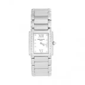 百达翡丽/Patek Philippe TWENTY 4系列 白金 石英机芯 女表 4910-20G-011