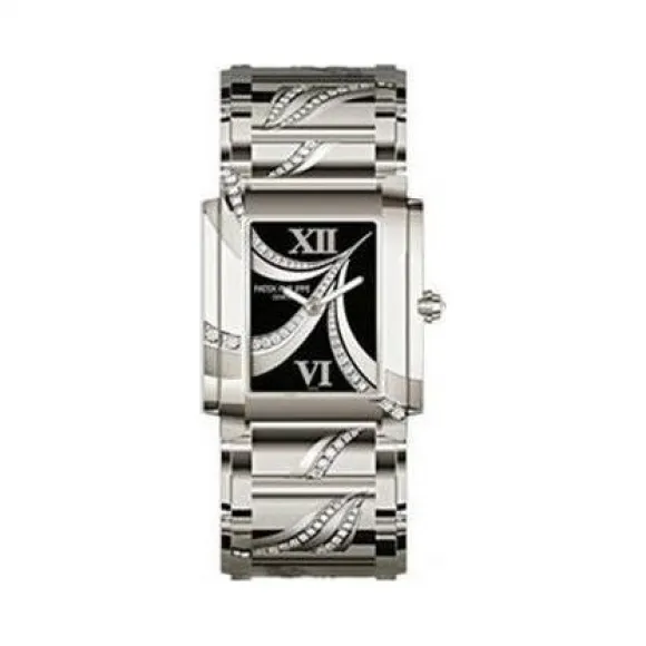 百达翡丽/Patek Philippe TWENTY 4系列 18k白金镶钻 石英机芯 女表 4910-53G-001