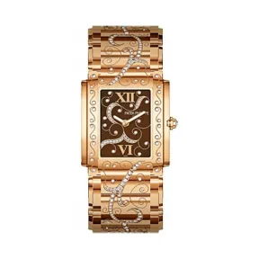 百达翡丽/Patek Philippe TWENTY 4系列 18k玫瑰金镶钻 石英机芯 女表 4910-54R-001